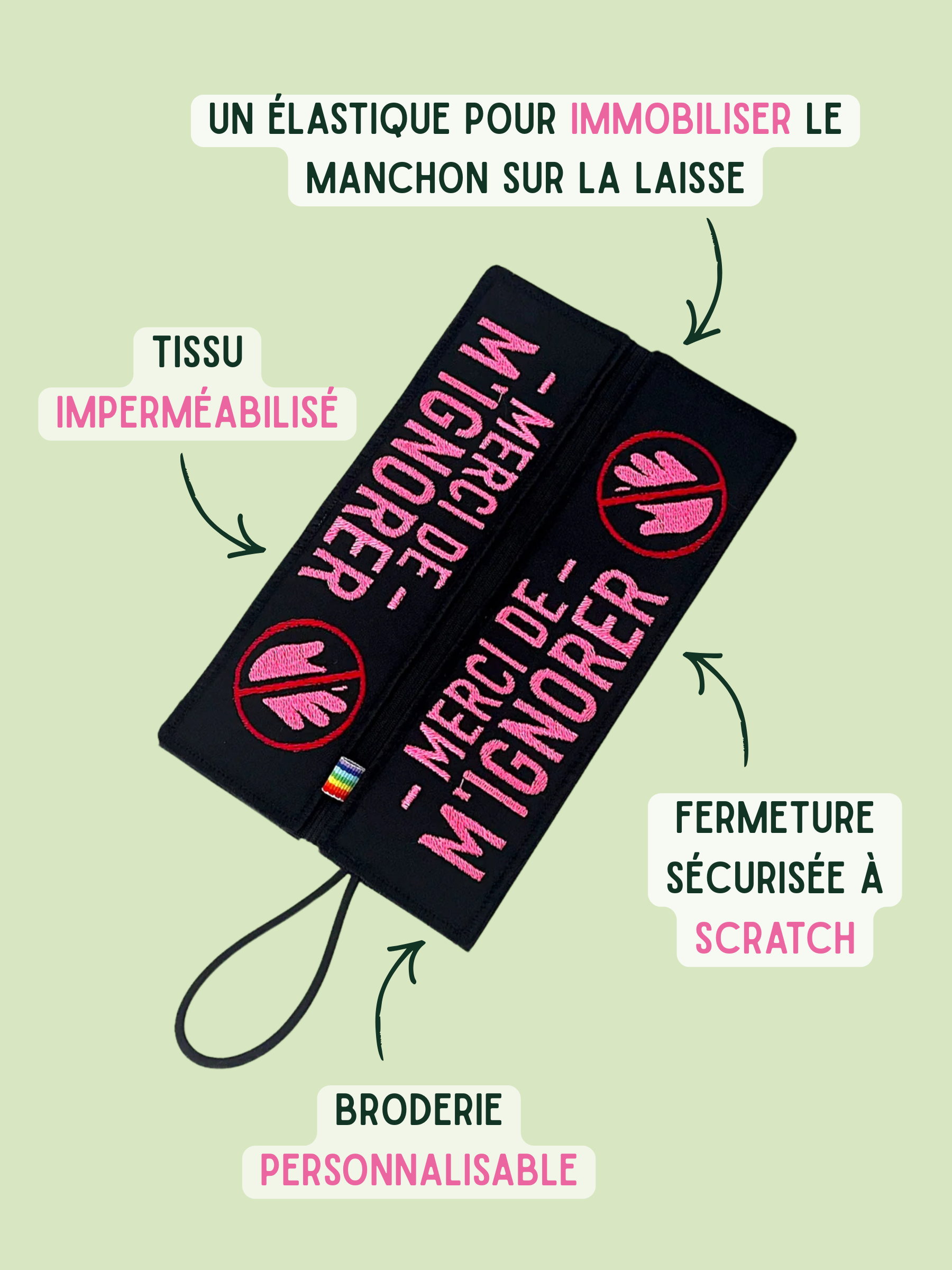 Le manchon de laisse - Pictogrammes
